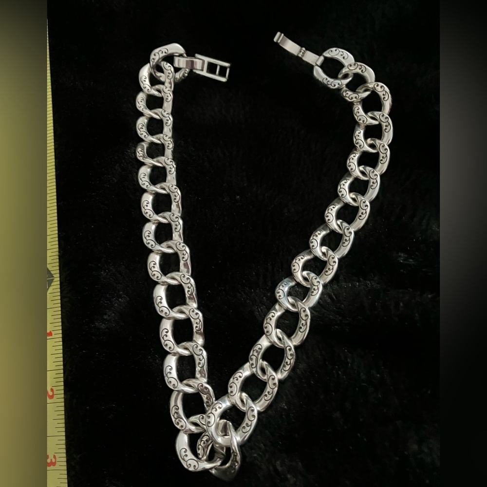 Brighton 💕 Beautiful Engraved on Front and Back Chain Link Necklace w/ Wrapping - Picture 8 of 9